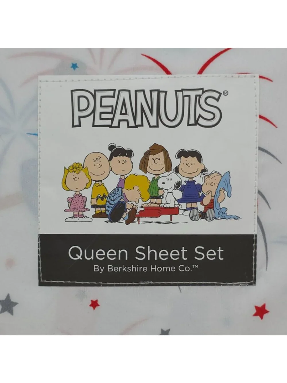 Peanuts Snoopy Queen Sheet Set By Berkshire Fireworks Popsicle July 4th USA